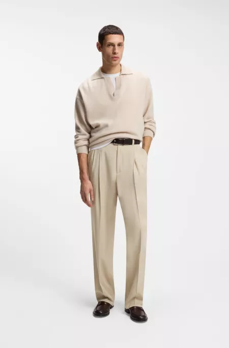 Oversized-fit trousers in twill
