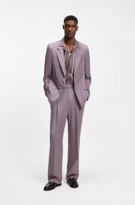 Oversized-fit trousers in twill