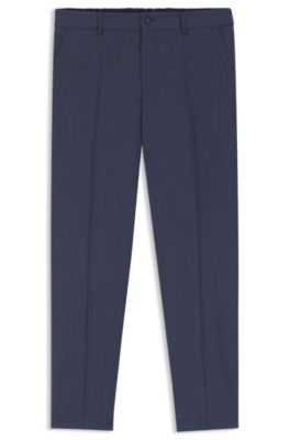 Pantalones tapered fit en AirWool lavable, Celeste