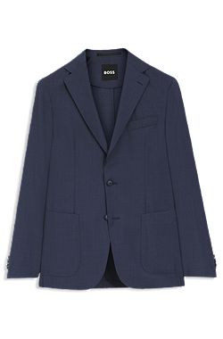 Chaqueta de traje slim fit en AirWool lavable