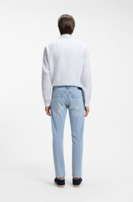 Jean Slim Delaware en denim bleu, Bleu