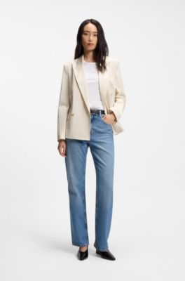 Logo-artwork slim-fit T-shirt in cotton jersey, White