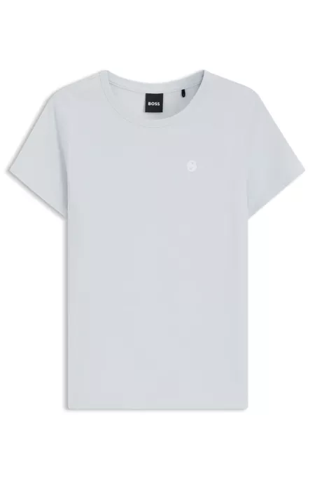 Logo-artwork slim-fit T-shirt in cotton jersey