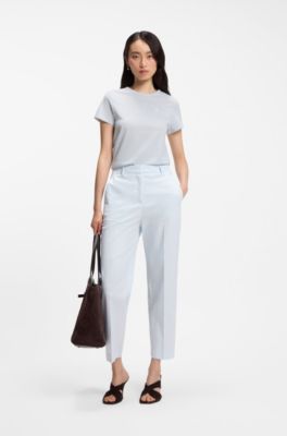 T-shirt Slim en jersey de coton avec logo artistique, bleu clair