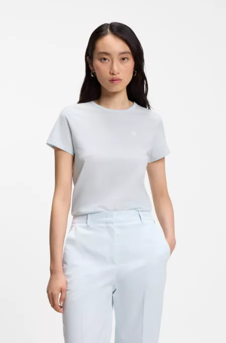 Logo-artwork slim-fit T-shirt in cotton jersey