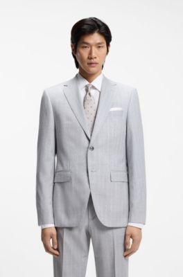 BOSS ONE Jacquard-pattern tie in silk, Light Beige