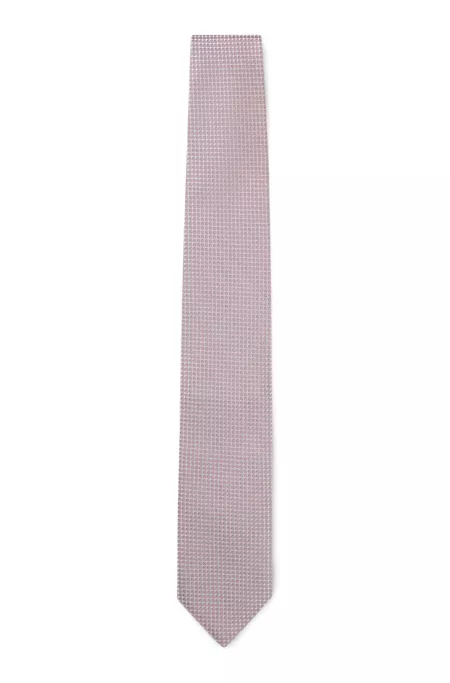 Jacquard-pattern tie in silk
