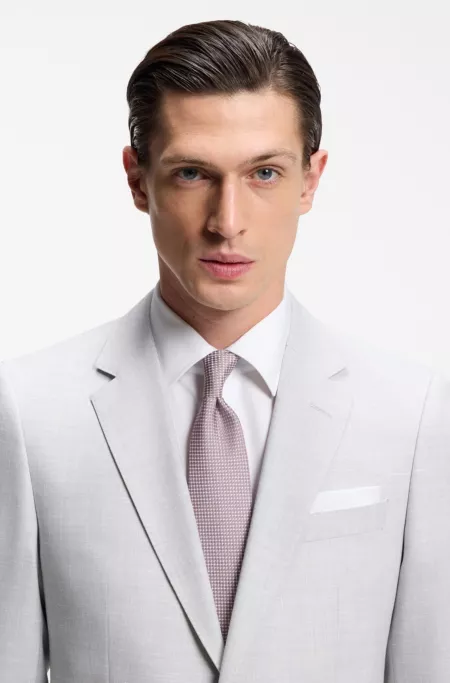 Jacquard-pattern tie in silk