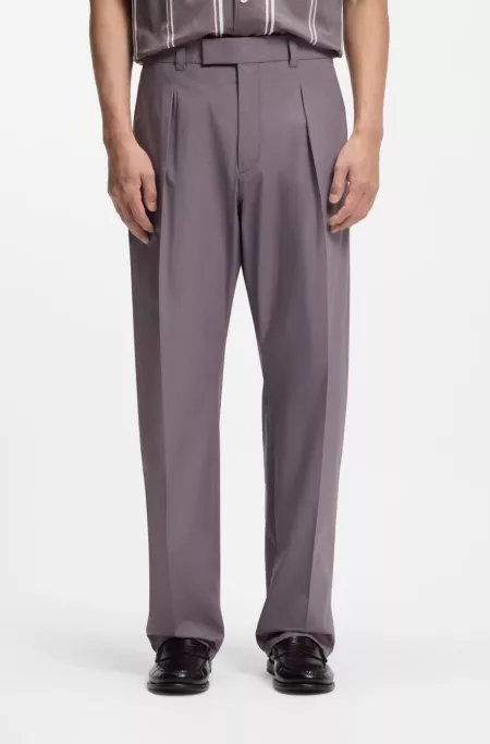 Relaxed-fit trousers in stretch cotton