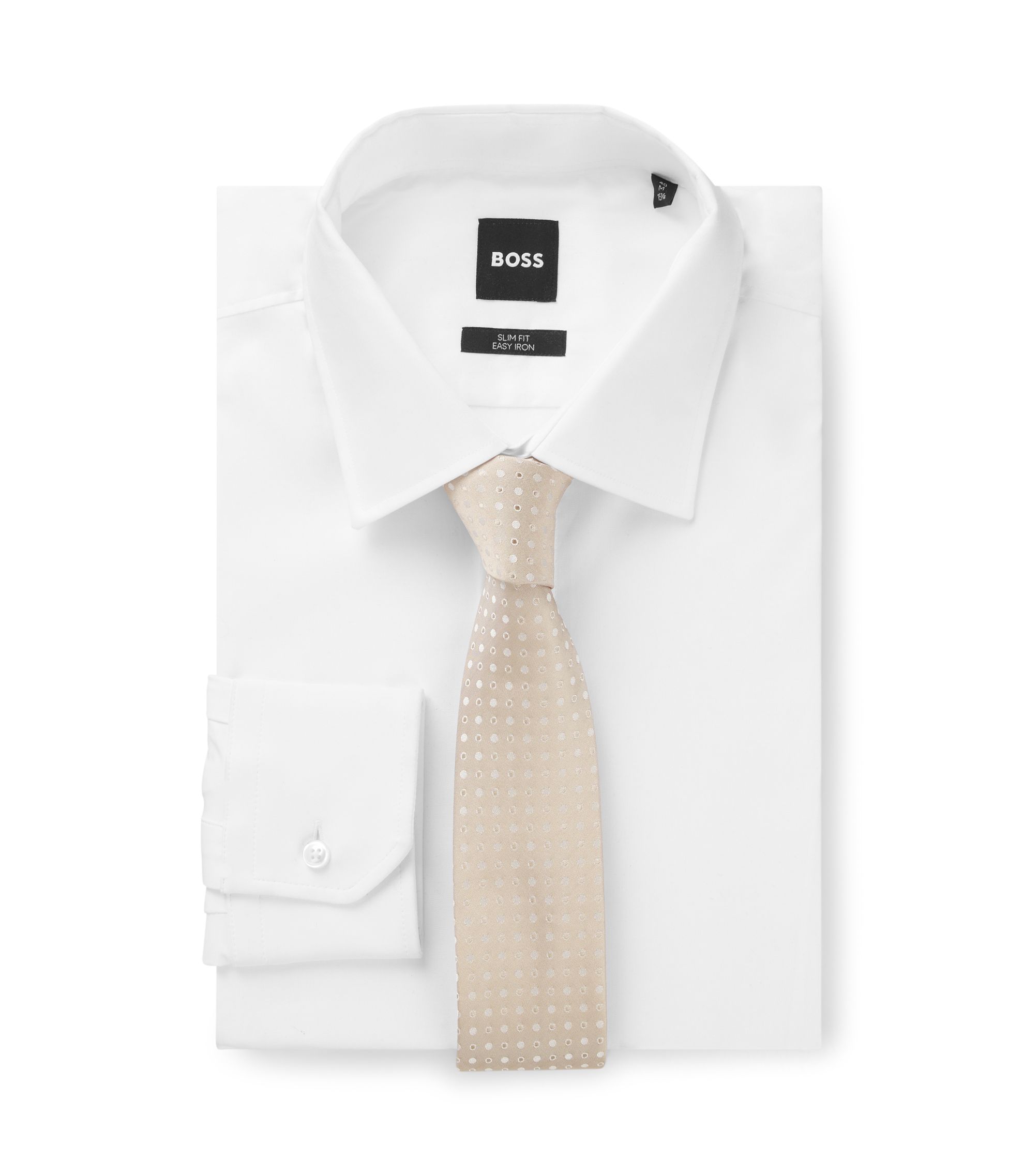 Jacquard-pattern tie in a silk blend