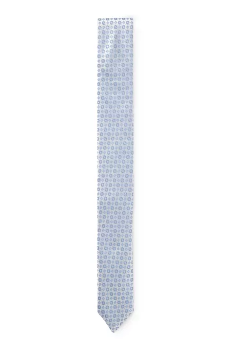 Silk-blend tie with jacquard pattern