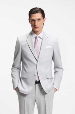 Silk-blend tie with jacquard pattern, Light Purple