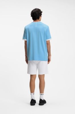 Stretch-cotton T-shirt with country flag and logo, Argentina