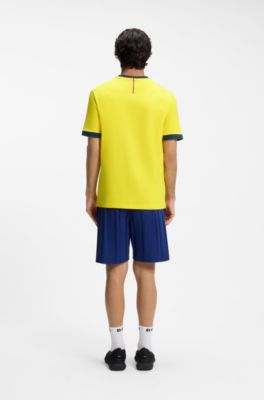 Camiseta de algod&oacute;n el&aacute;stico con bandera nacional y logo, Colombia