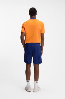Stretch-cotton T-shirt with country flag and logo, Netherlands