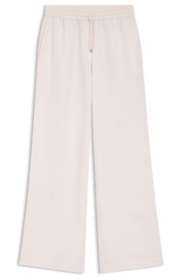 Wide-leg trousers with elasticated waistband, light pink