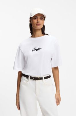 Gorra de sarga de algod&oacute;n con monograma Double&nbsp;B trenzado, Blanco