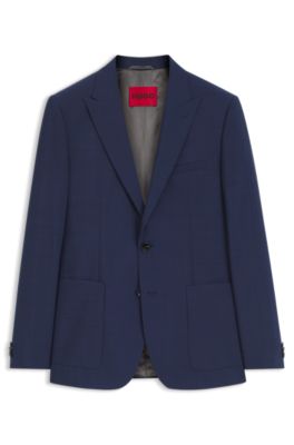 Extra-slim-fit suit jacket in a wool blend, Light Blue