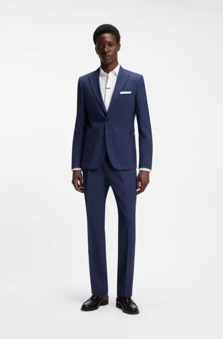 Extra-slim-fit suit jacket in a wool blend