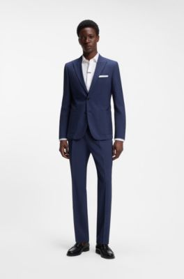 Extra-slim-fit suit jacket in a wool blend, Light Blue