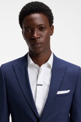 Extra-slim-fit suit jacket in a wool blend, Light Blue
