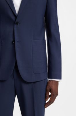 Extra-slim-fit suit jacket in a wool blend, Light Blue