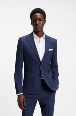 Extra-slim-fit suit jacket in a wool blend, Light Blue