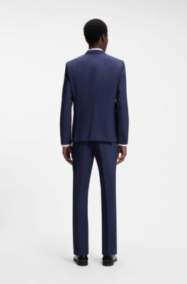 Extra-slim-fit suit jacket in a wool blend, Light Blue