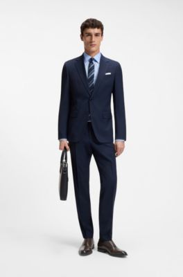 Leather Oxford shoes with perforated details, Dark Brown