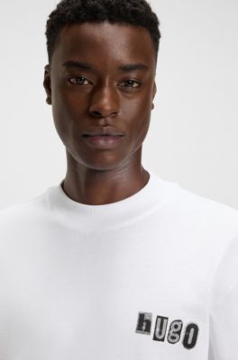 Logo-artwork T-shirt in cotton jersey, White