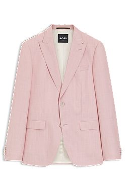 BOSS ONE Chaqueta de traje slim fit de lana, seda y lino