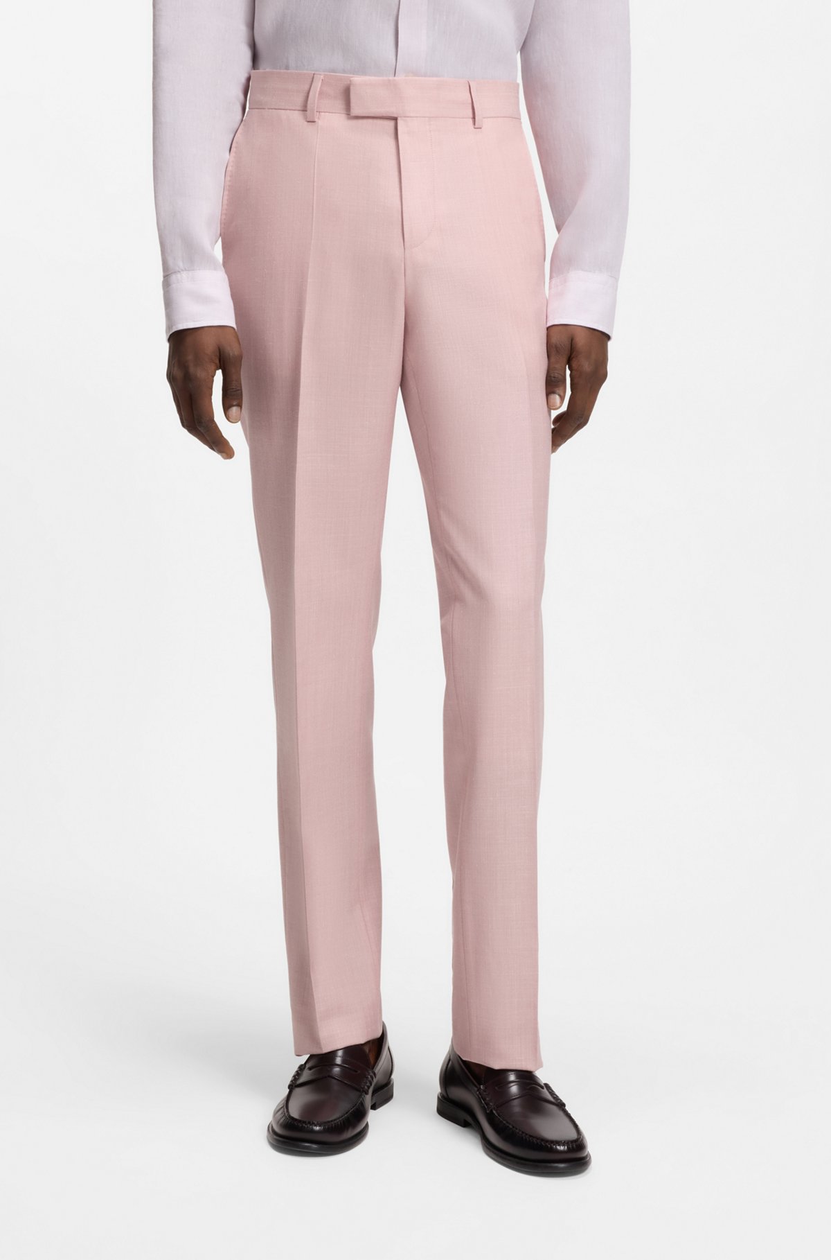 mens pink dress pants 30 Men's Fuchsia Slim Fit Stylish Formal Trousers for Parties in Hot Color Slim Fit Pink Formal Trousers For Men