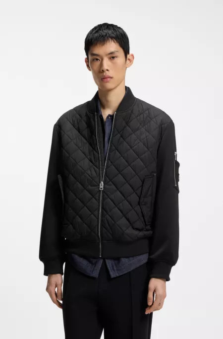 Water-repellent jacket in mixed materials