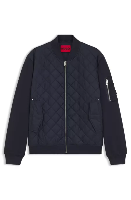 Water-repellent jacket in mixed materials