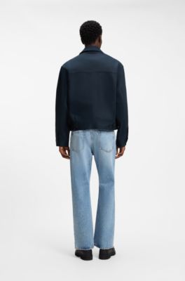 Chaqueta relaxed fit corta de denim de algod&oacute;n, Azul oscuro