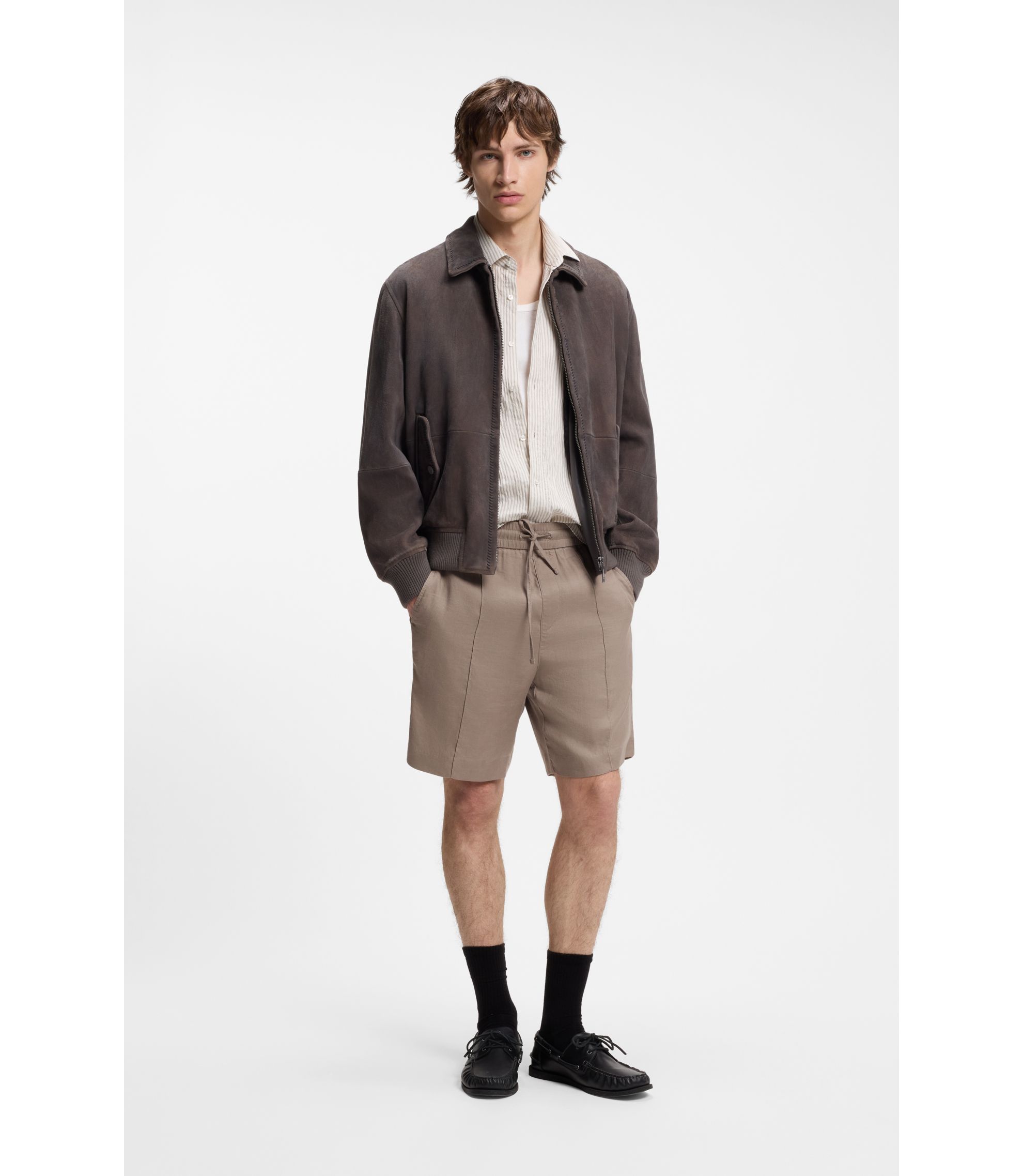 brown dress shorts men Mens Mocha Brown 5 inch Dress Shorts