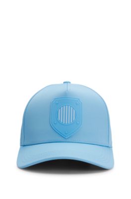 Gorra en sarga brillante con logo e insignia de bandera nacional, Argentina