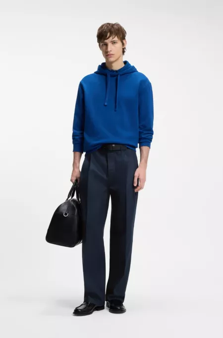 Relaxed-fit jeans in dark-blue soft cotton