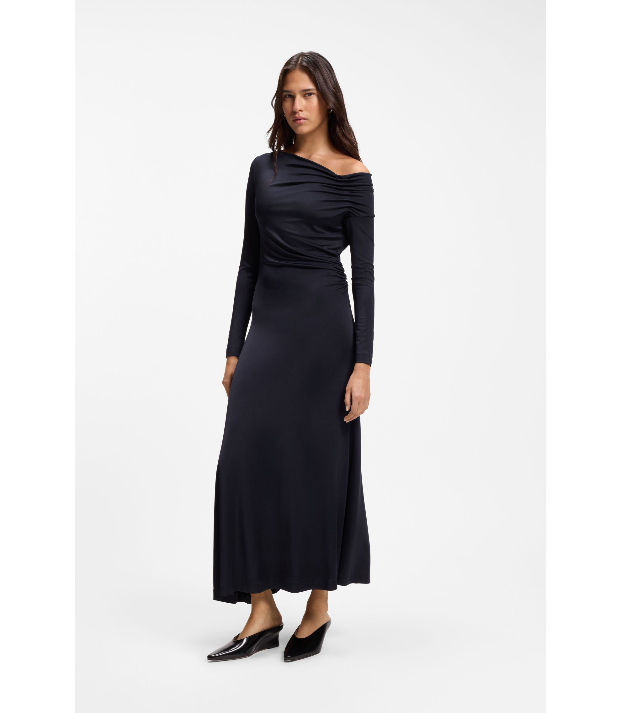 hugo boss knit dress BOSS - Knitted dress with shaped hemline