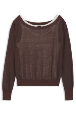 Jersey de lino y algod&oacute;n con capa interior, Fantas&iacute;a