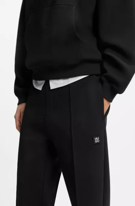 Relaxed-fit sweatpants in a structured cotton blend