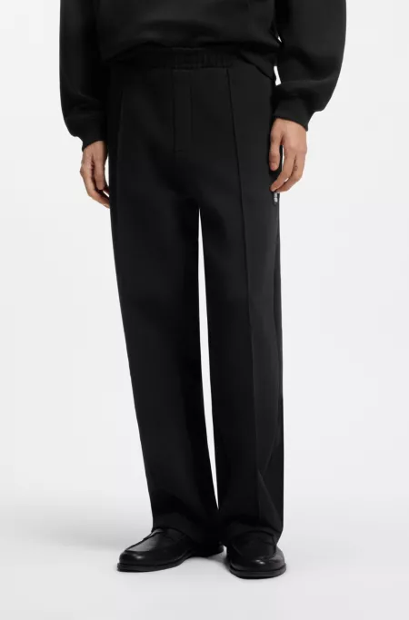 Relaxed-fit sweatpants in a structured cotton blend