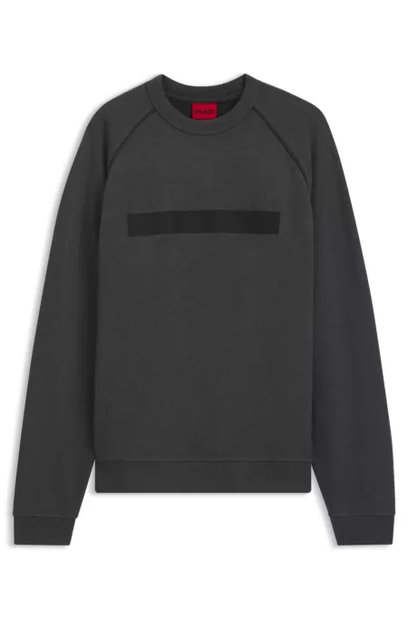 Relaxed-fit cotton-terry sweatshirt with wide-set logo