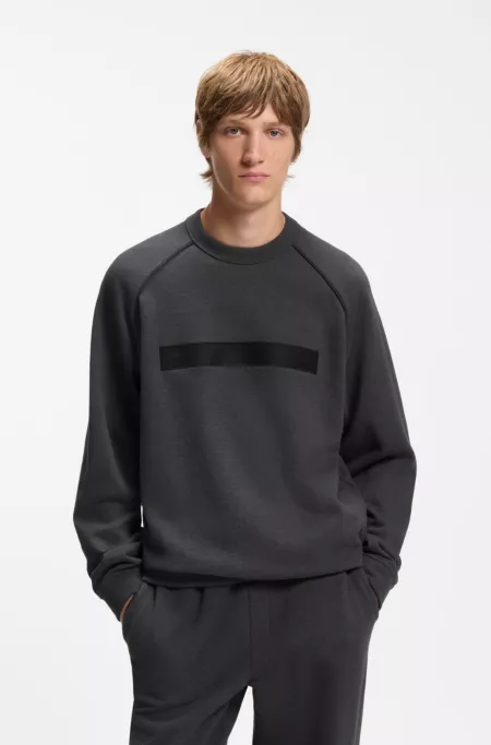 Relaxed-fit cotton-terry sweatshirt with wide-set logo