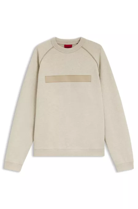 Relaxed-fit cotton-terry sweatshirt with wide-set logo