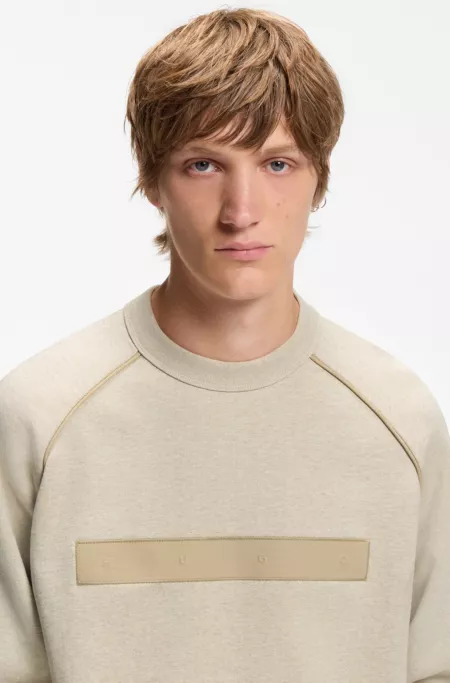 Relaxed-fit cotton-terry sweatshirt with wide-set logo
