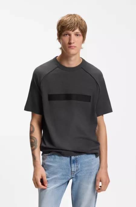 Relaxed-fit cotton jersey T-shirt with wide-set logo