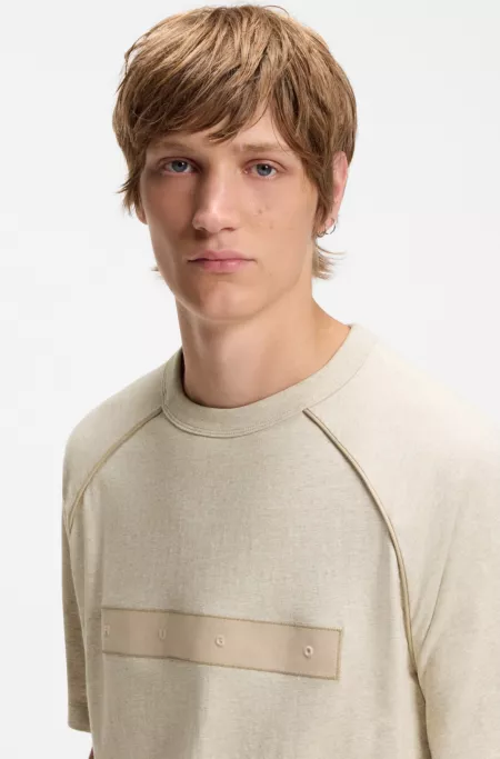 Relaxed-fit cotton jersey T-shirt with wide-set logo