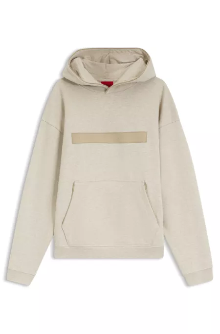 Relaxed-fit cotton terry hoodie with wide-set logo