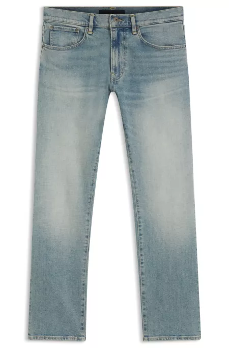 BOSS BY BECKHAM slim-fit jeans in blue stretch denim
